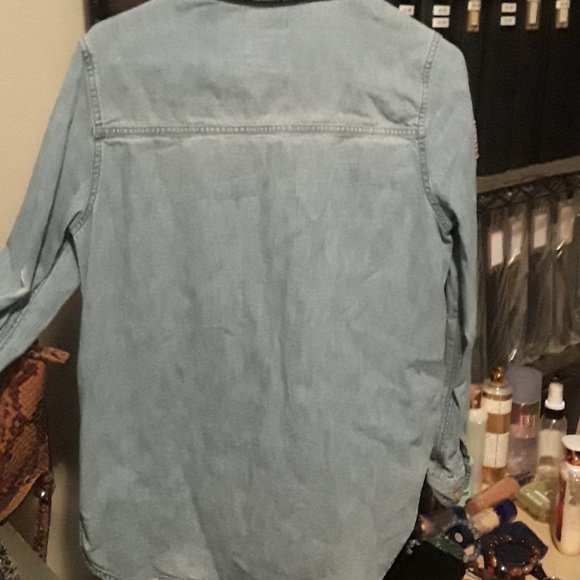 American eagle patchwork button up - Picture 6 of 6